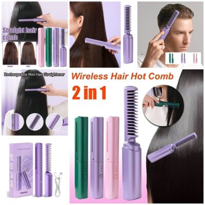 Travel Comb Hair  Straightener