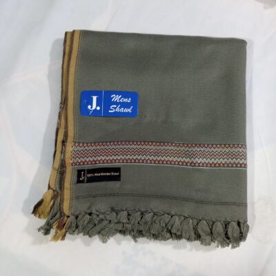 J. Mens Wool Shawl Gray