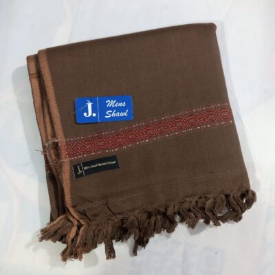 J. Mens Wool Shawl ( Brown )