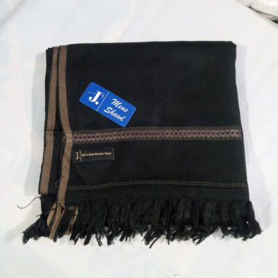 J. Mens Wool Shawl ( Black )