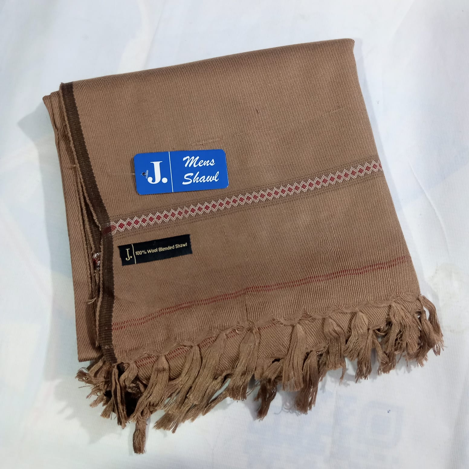 J. Mens Wool Shawl ( Dark Mustard )