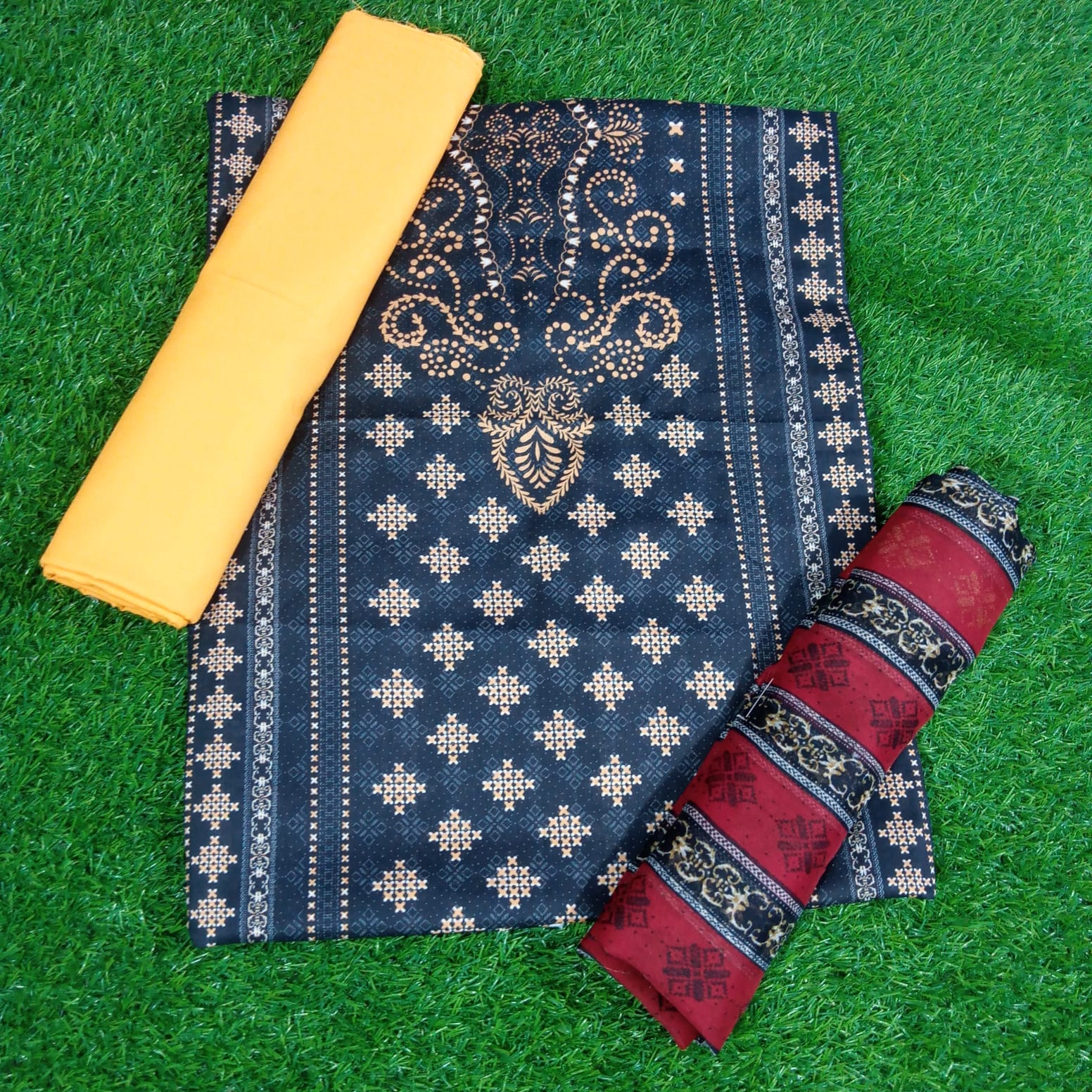 Printed Lawn Suit with Chiffon Dupatta