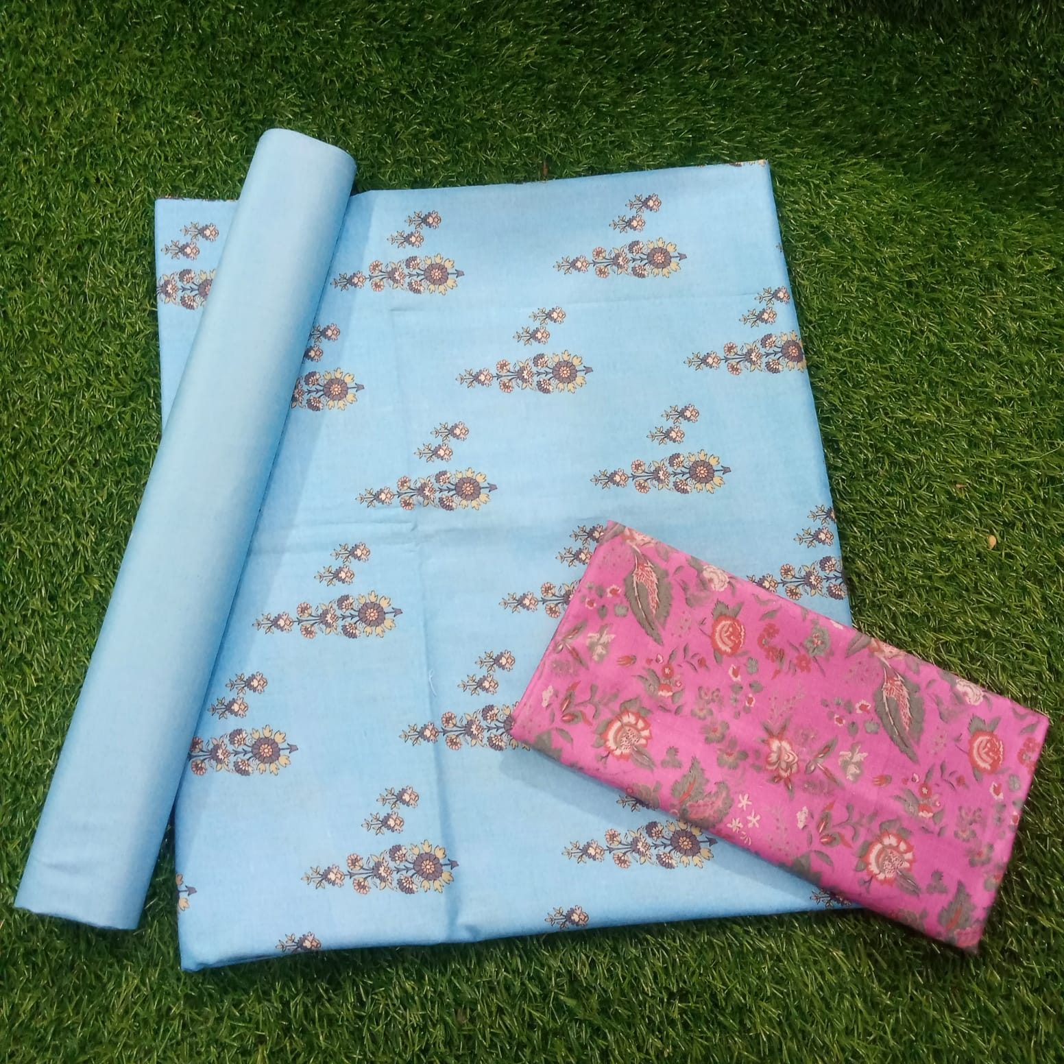 Laiba Abiha Sky Blue and Pink