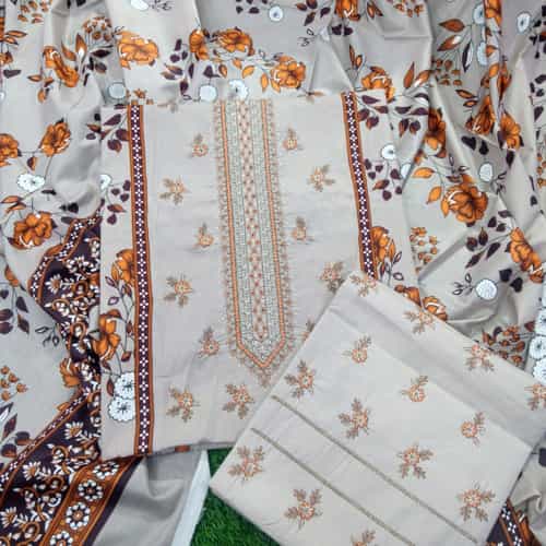 Noor e Azal 3 Piece Fully Embroidery